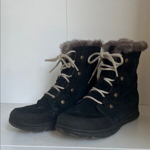 SOREL Women's Black Fur-Lined Boots - Joan